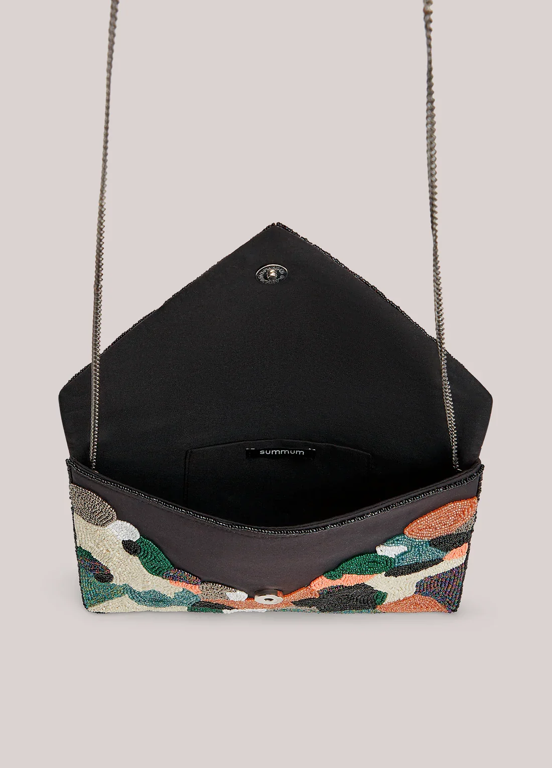 Taske Clutch Med Perler Multi