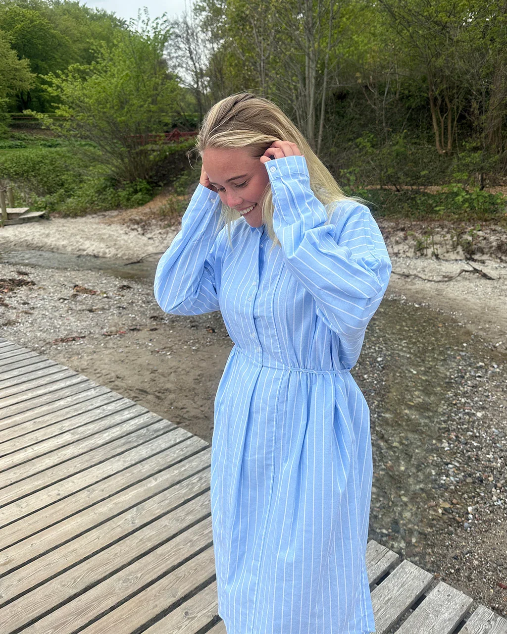 Kjole Nelly Stripe Shirtdress 