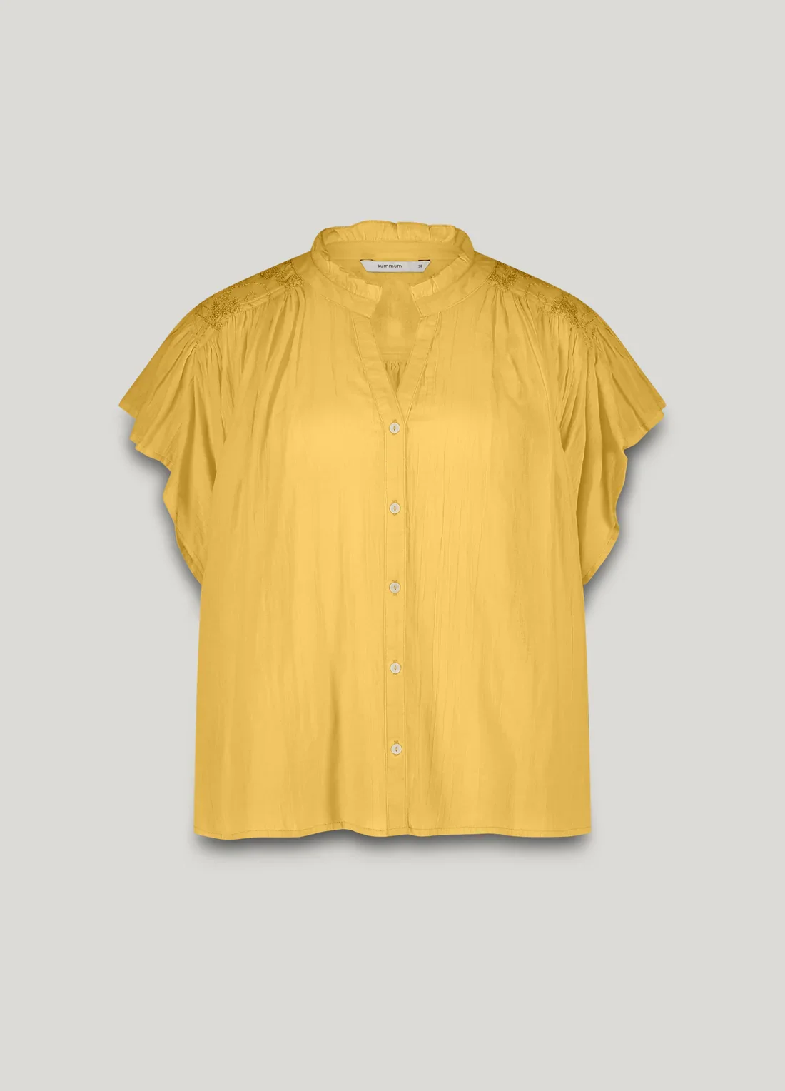Bluse med loosefit og korte rmer 