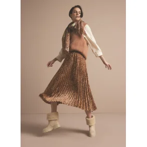 Nederdel Plisse old peach