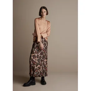 Nederdel med dyreprint multifarvet 