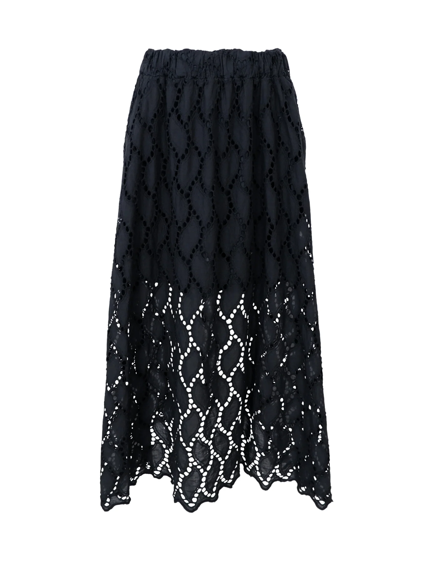 Nederdel Freya Cut Out Lace Skirt Sort