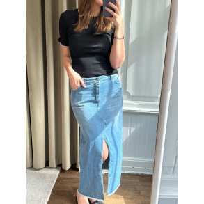 Nederdel Chris Long Denimskirt Blue Wash