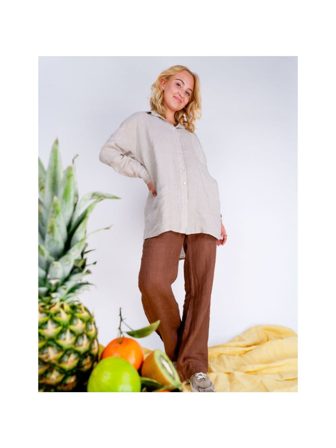 Skjorte Melina LS Beige