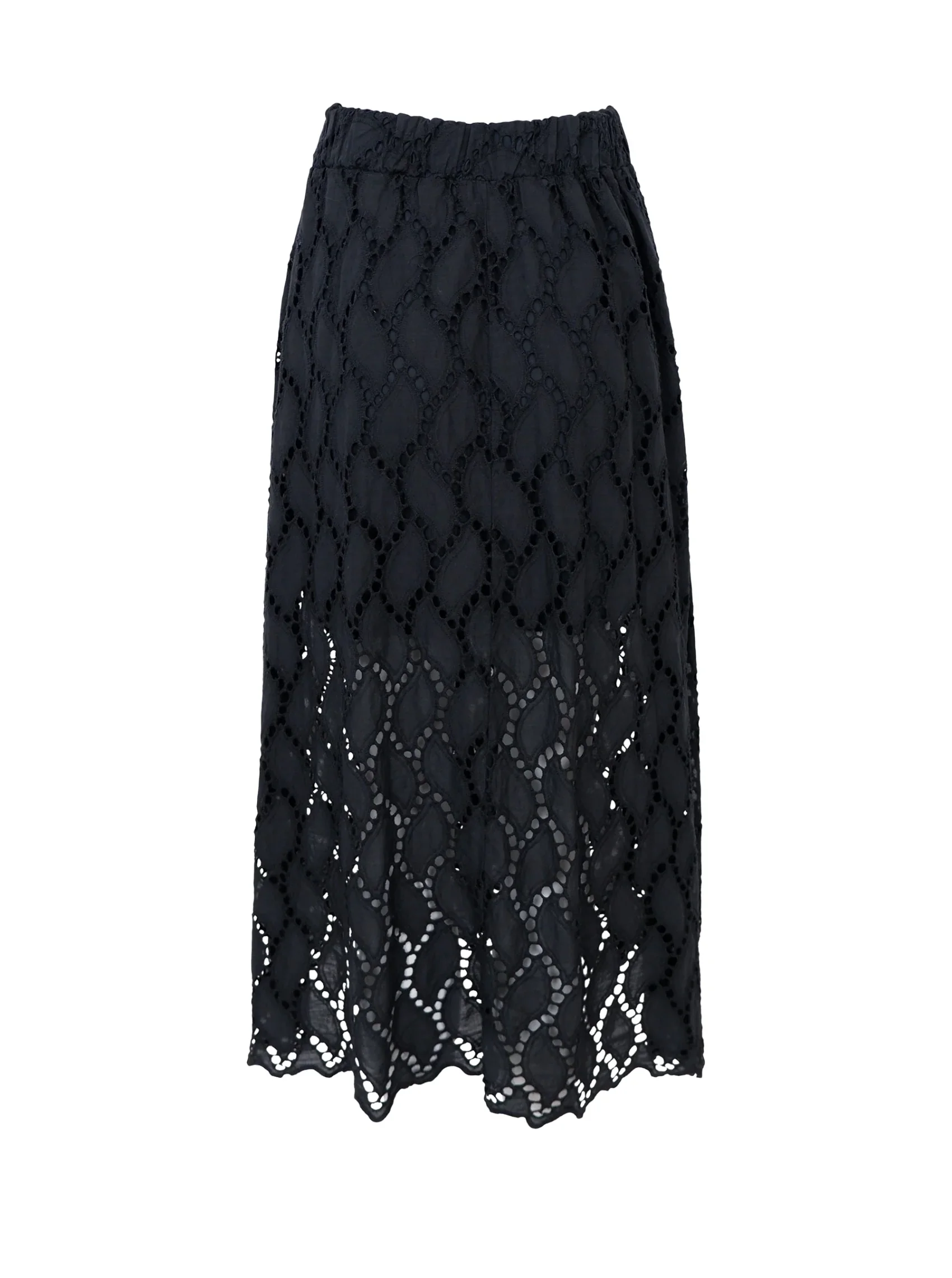 Nederdel Freya Cut Out Lace Skirt Sort