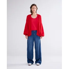 Cardigan med pufrmer