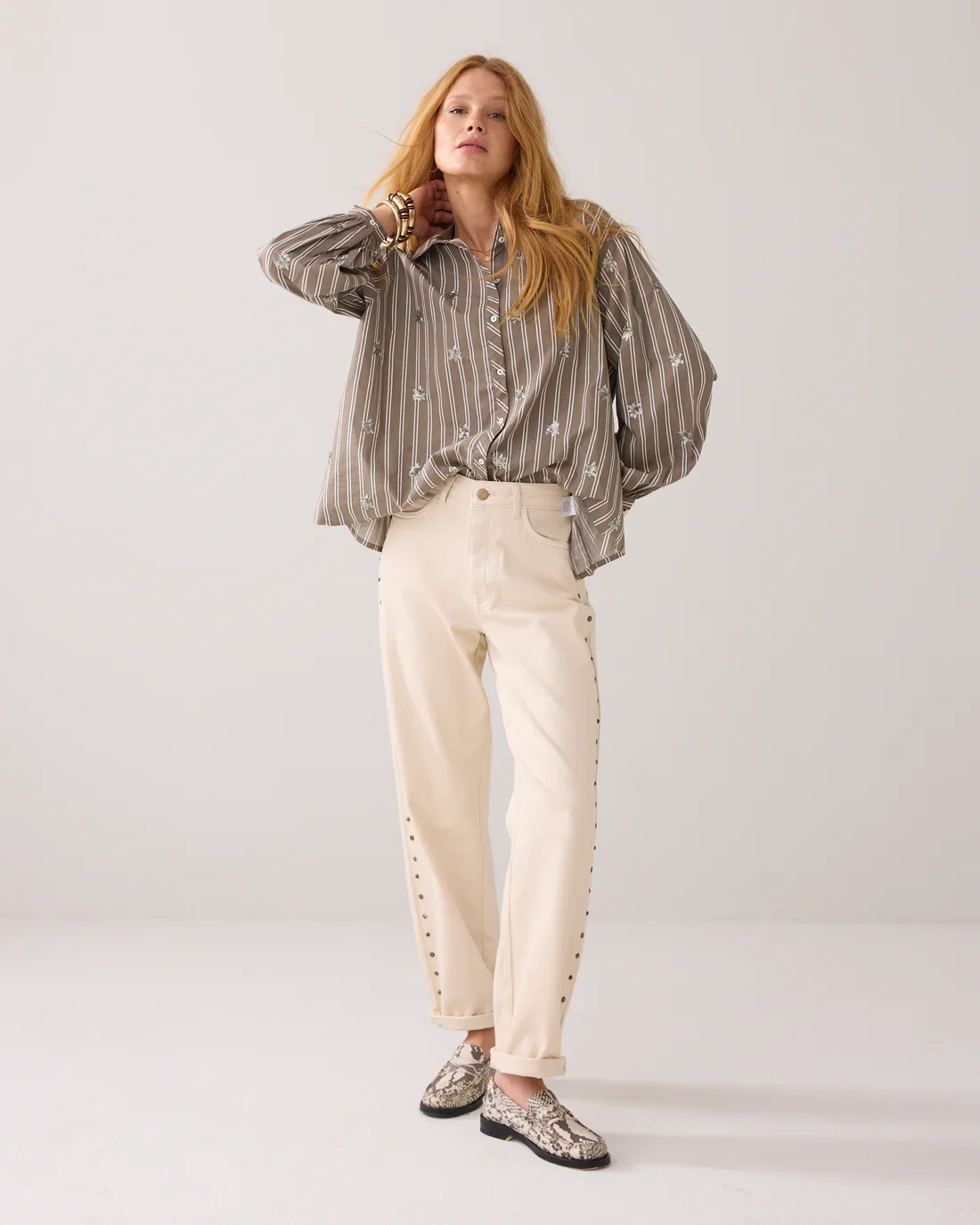 Bluse A-line med paillet detaljer
