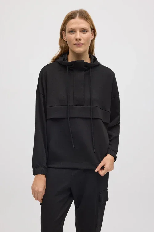 Bluse Sweatshirt Med Lynl�s Sort