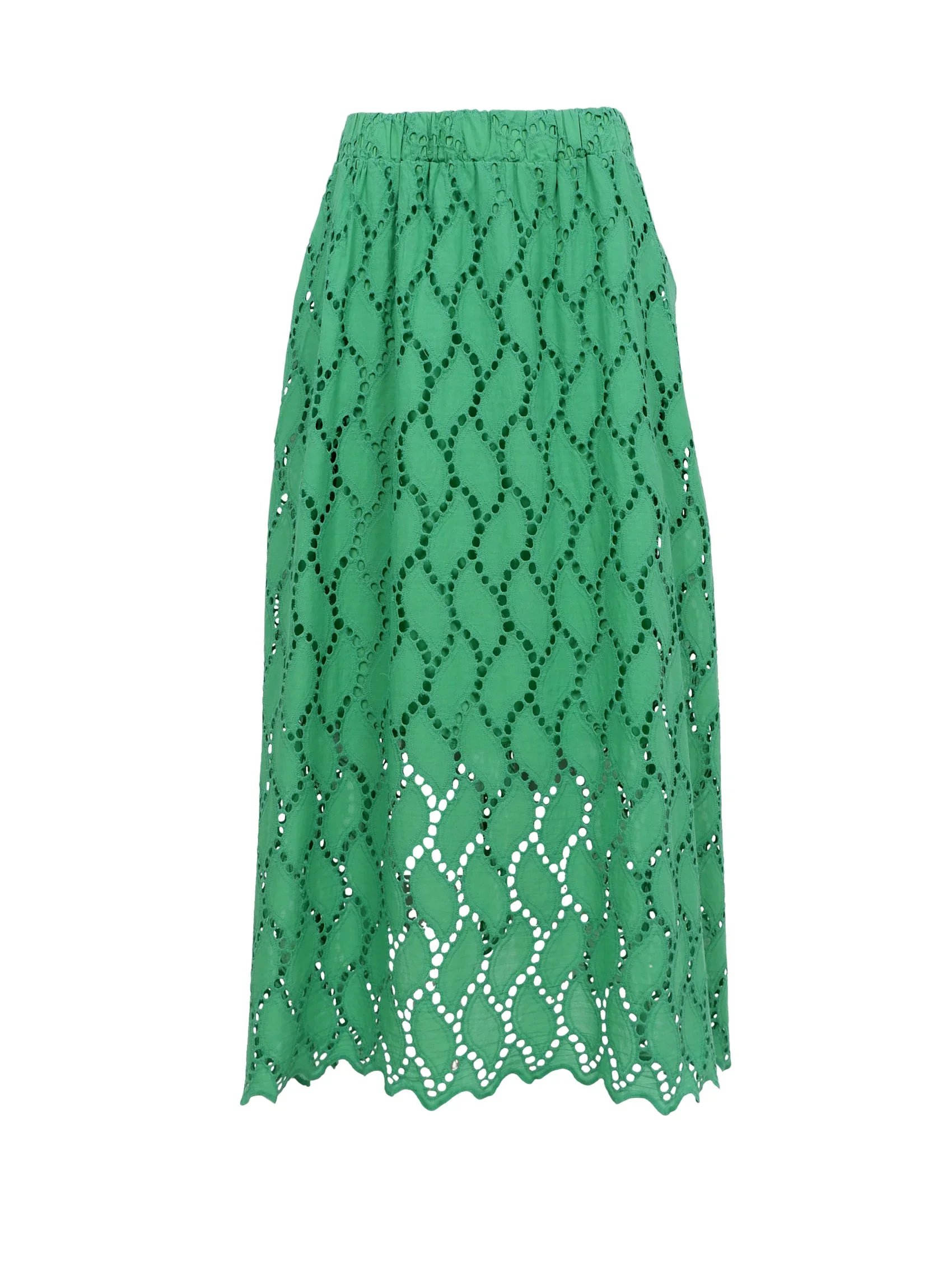 Nederdel Freya Cut Out Lace Skirt Grn