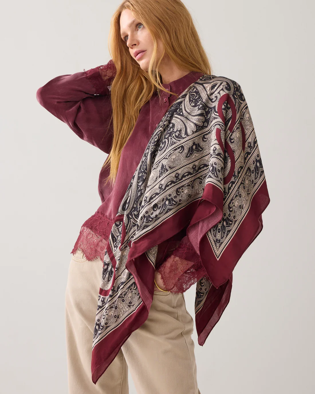 Trklde Satin Kvadrart Merlot