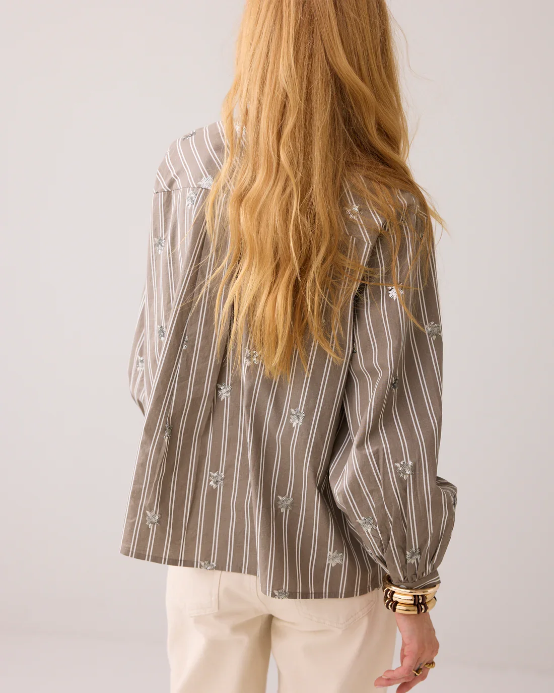 Bluse A-line med paillet detaljer
