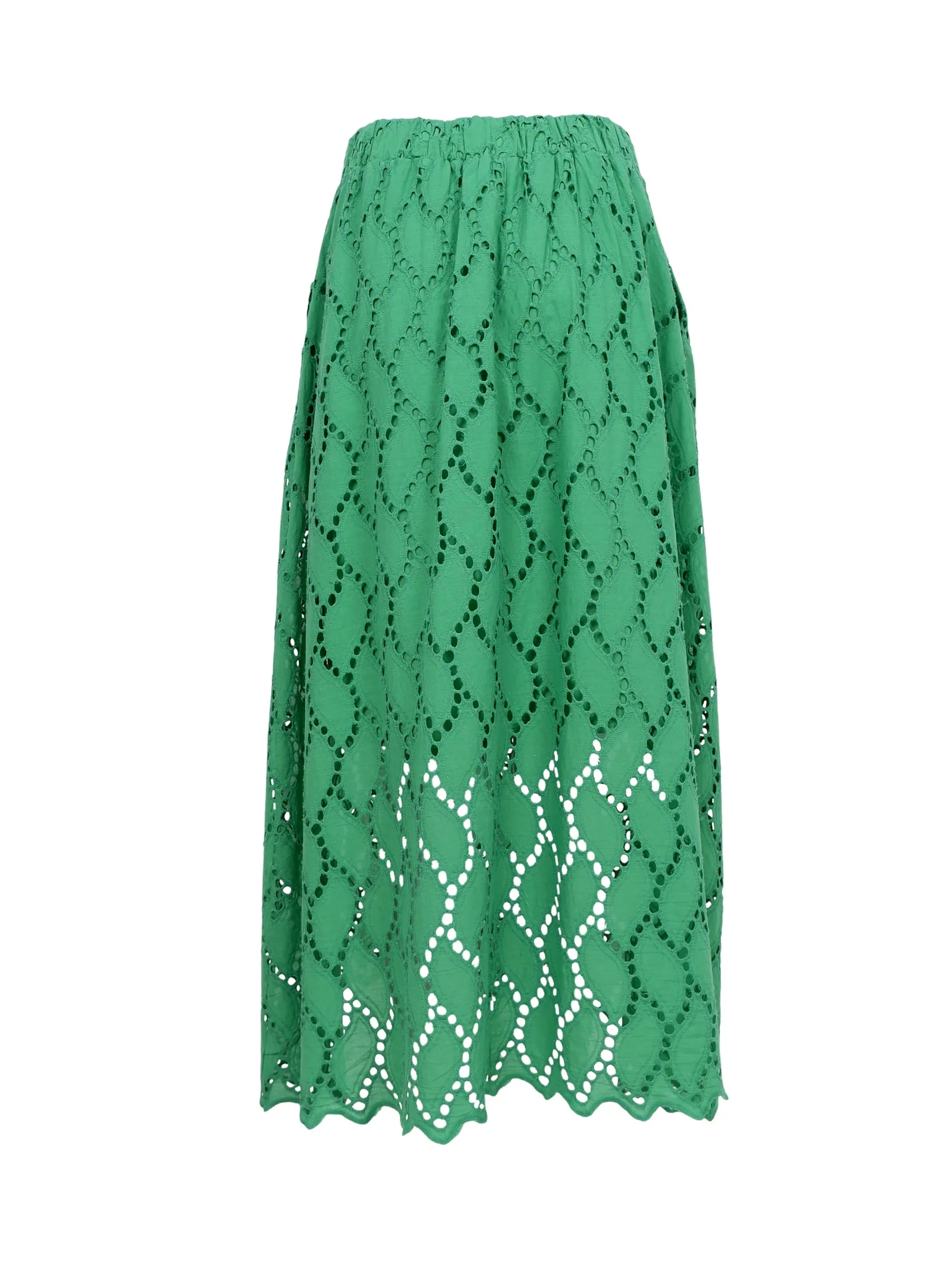 Nederdel Freya Cut Out Lace Skirt Grn