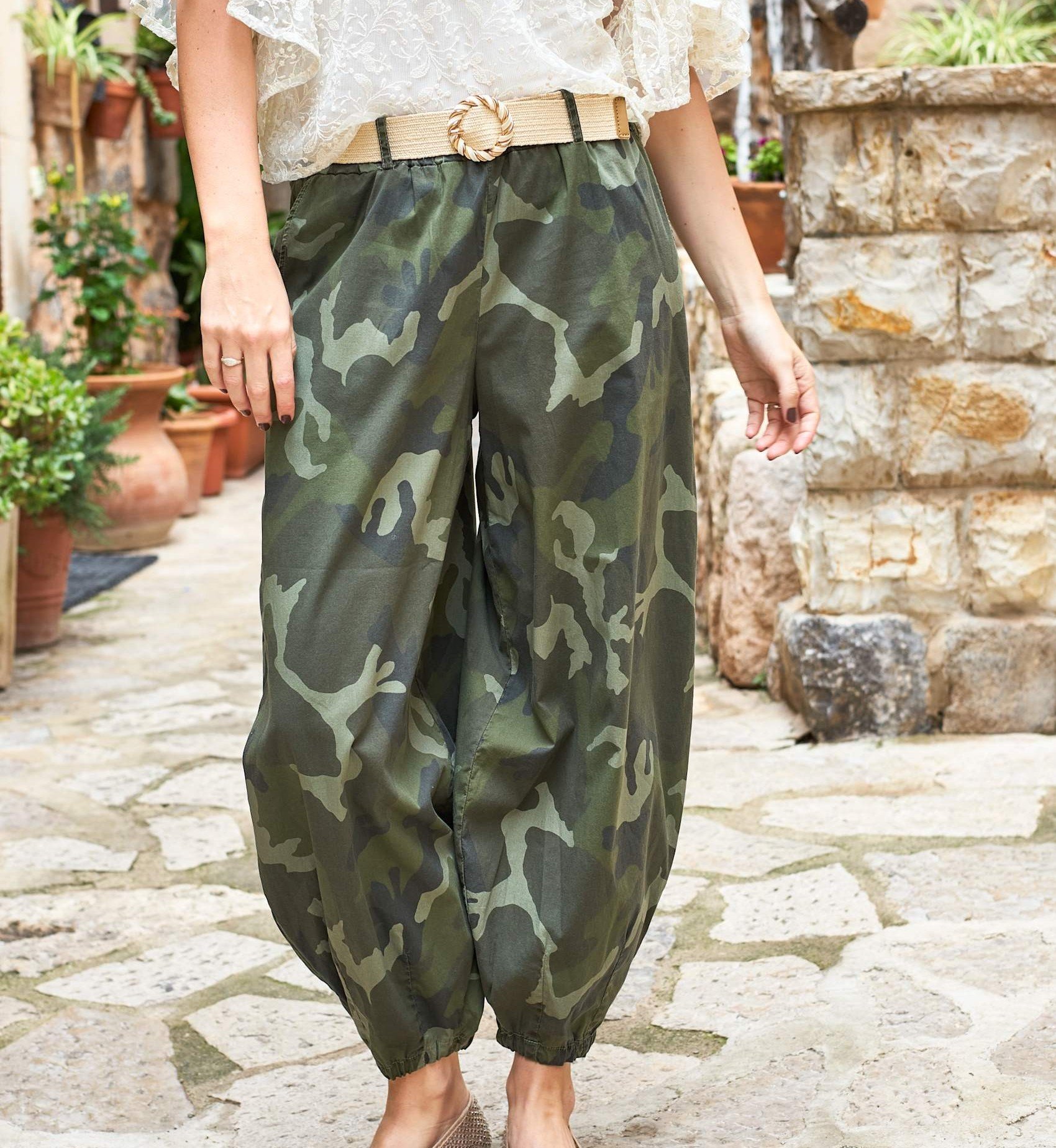 BCALLY balloon pant - Army Camouflage