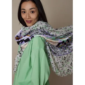 Trklde med kontrast print grn