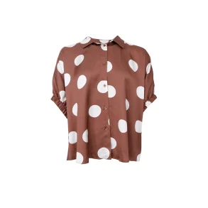 Bluse Mabel Mocca Dot