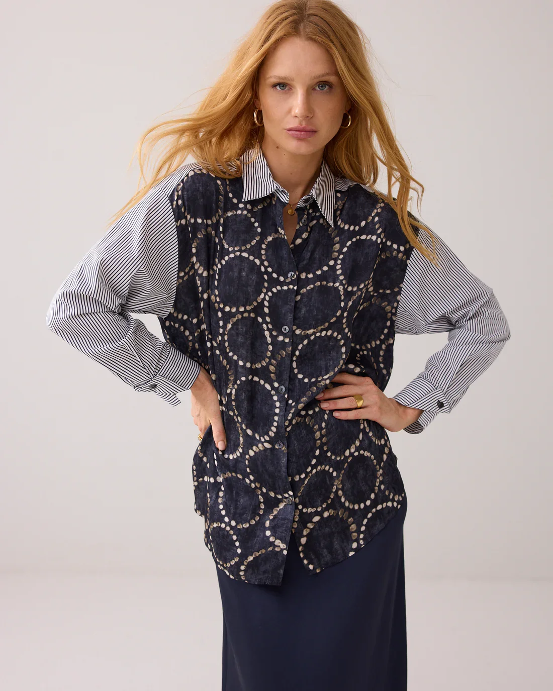 Skjorte Bluse med mnster blanding