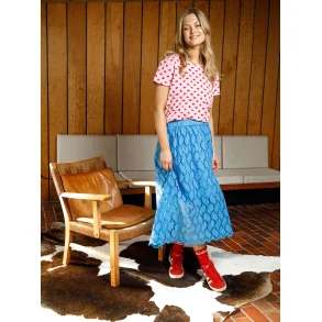 Nederdel Freya Cut Out Lace Skirt Ocean Bl