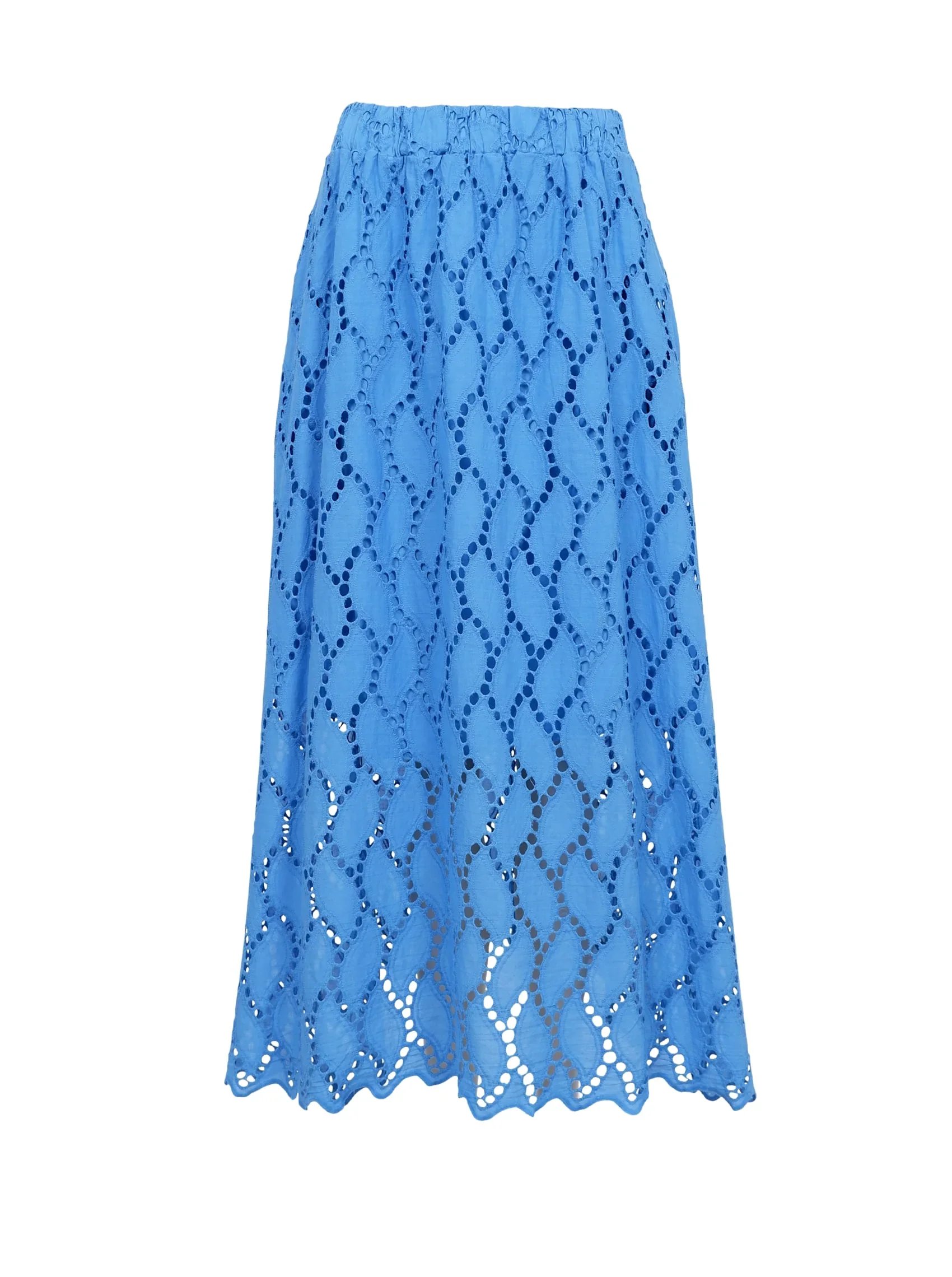 Nederdel Freya Cut Out Lace Skirt Ocean Bl