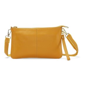 Clutch Leather taske - Mustard