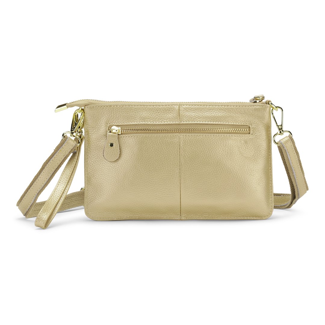 Taske Clutch Lder Gold