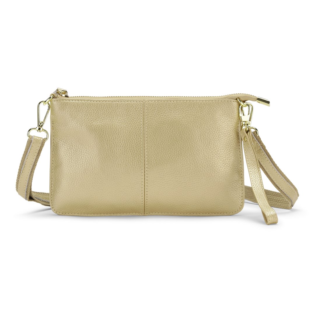 Taske Clutch Lder Gold