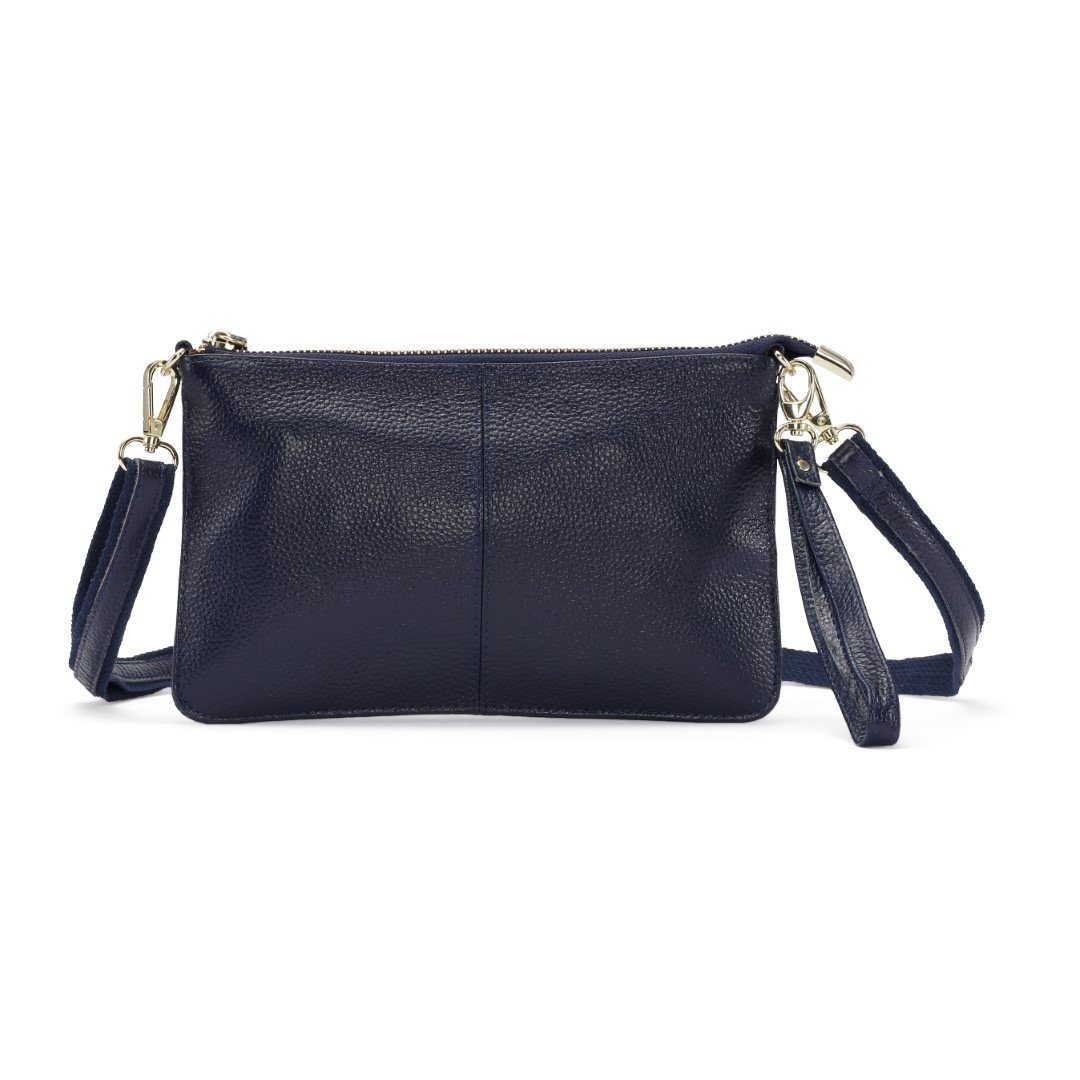 Taske Clutch Lder Midnight Blue