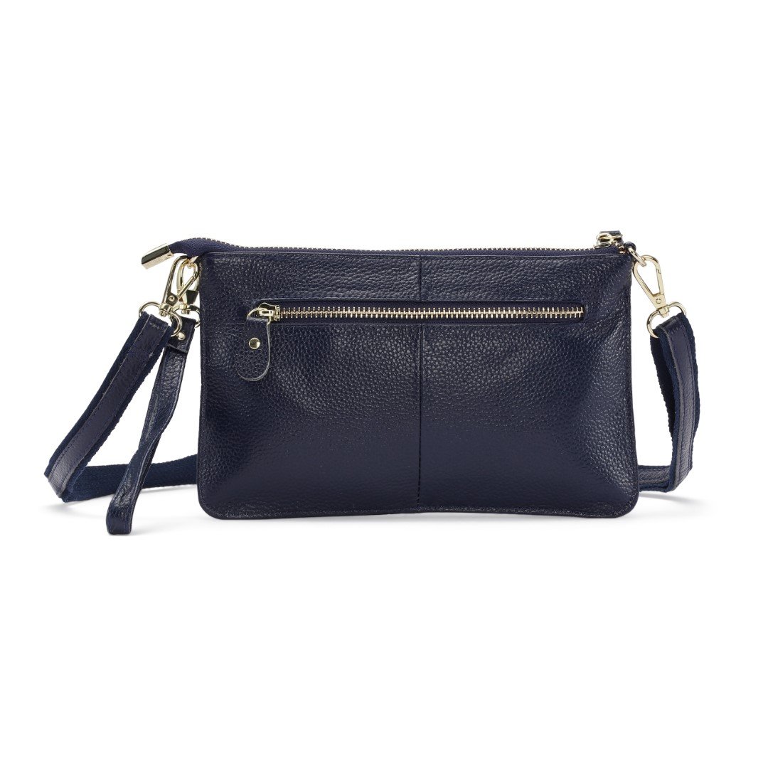 Taske Clutch Lder Midnight Blue