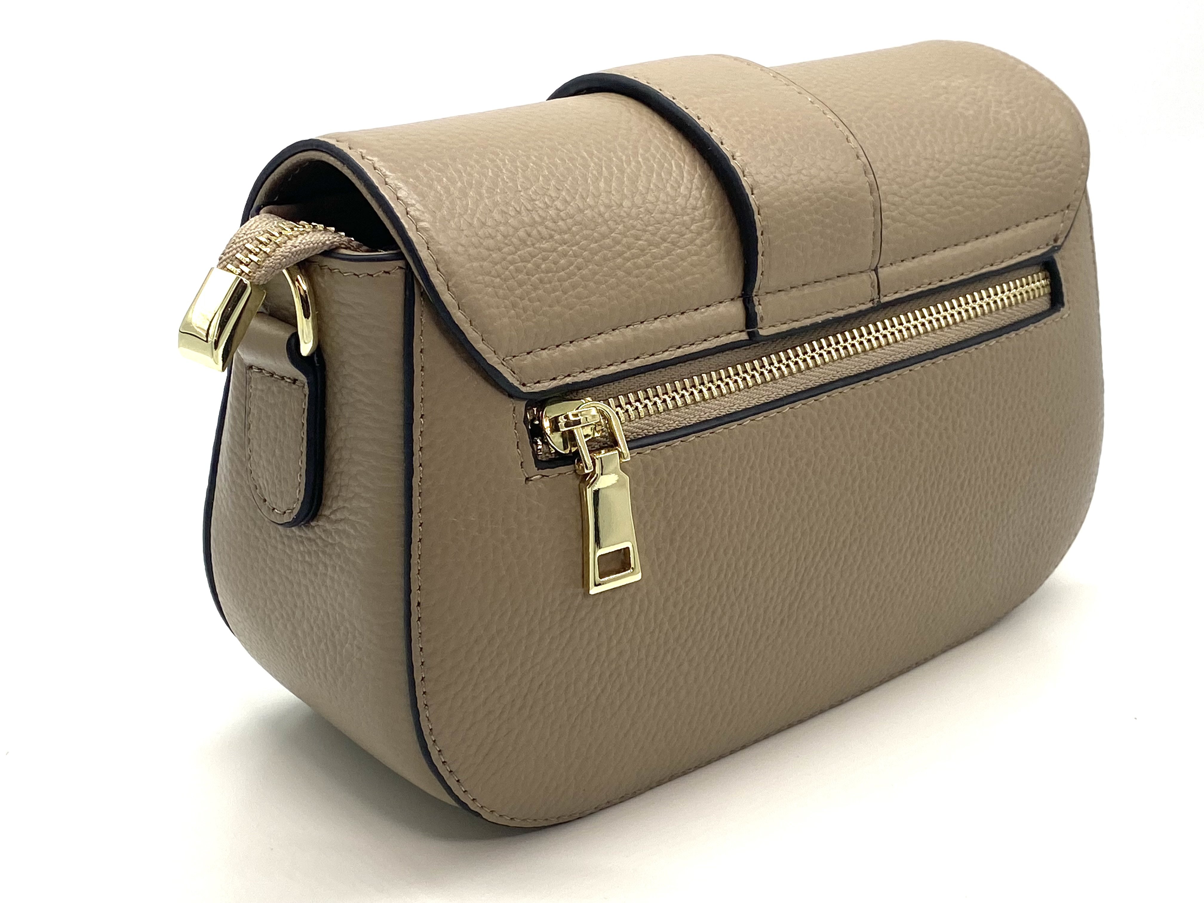 Taske Lder Beige