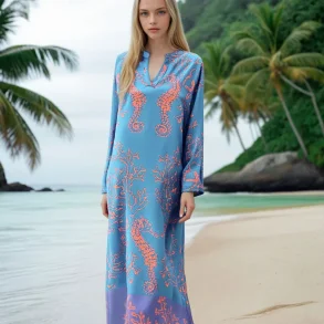 Kjole - Capsule Long Dress - eksotisk print