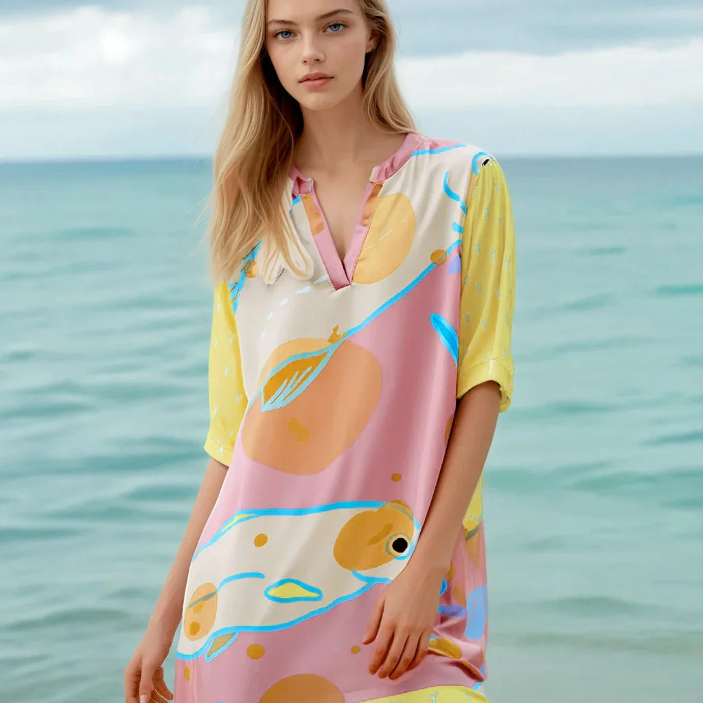 kjole - Capsule Short Dress - eksotisk print