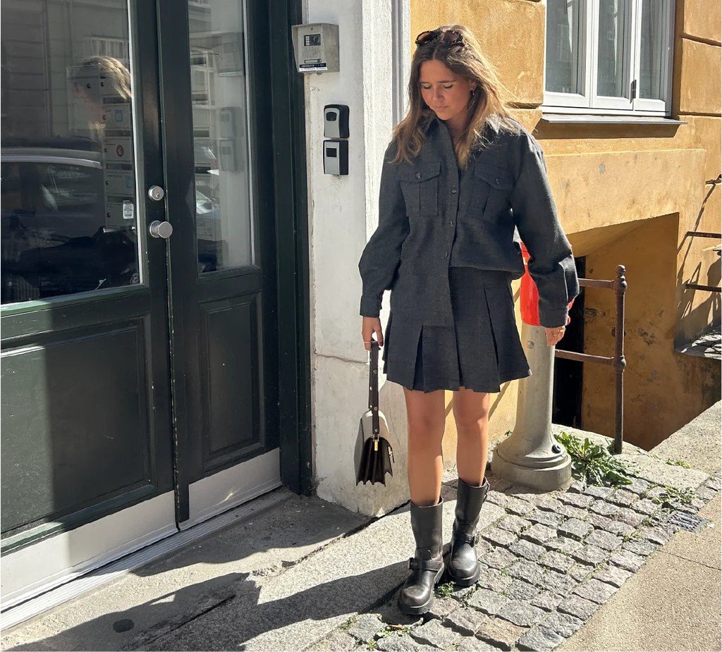 nederdel - Checki skirt - Brun