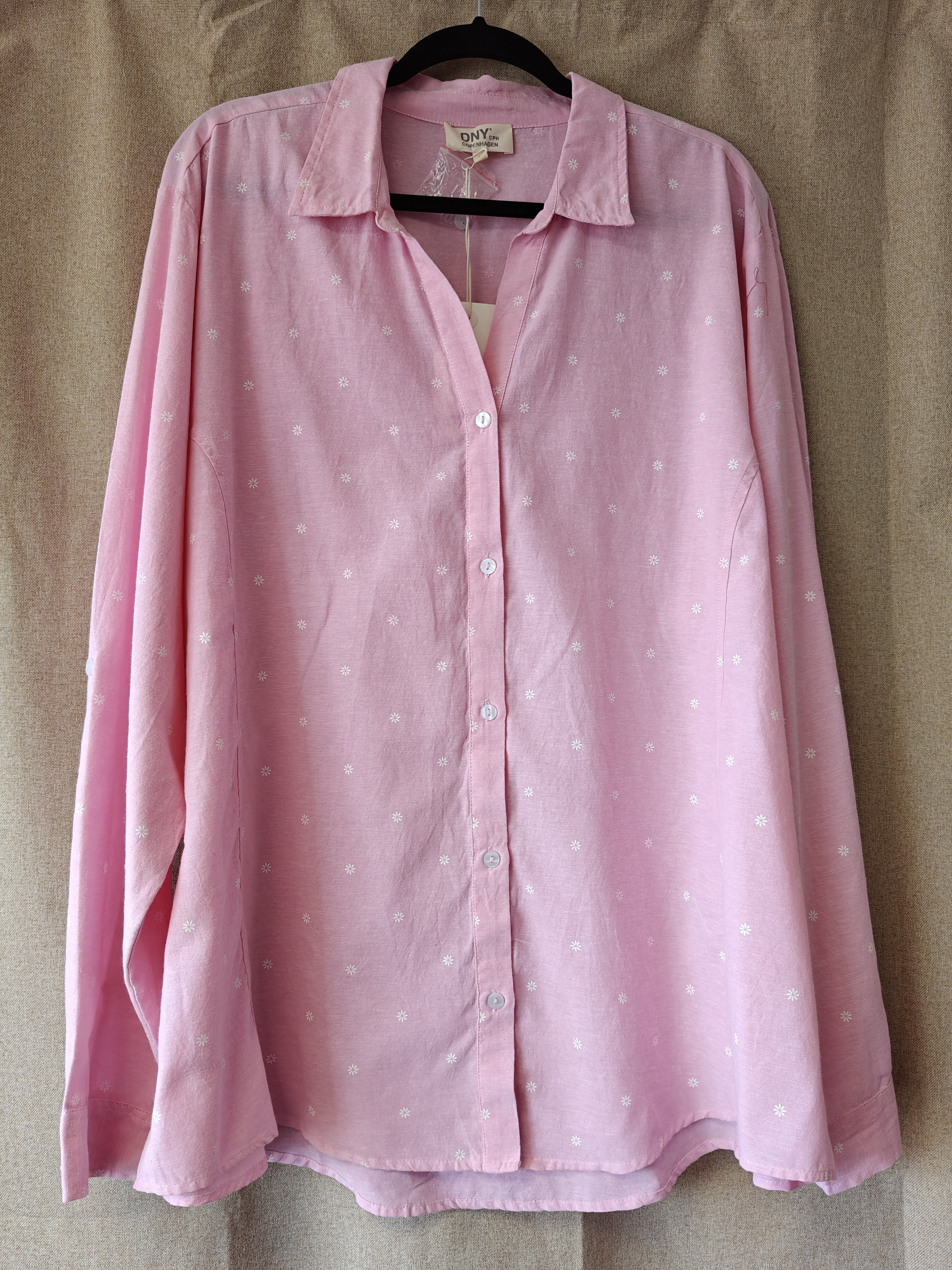 Skjorte Flower Oxford Bright Rose