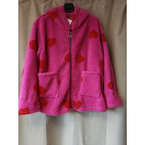 Jakke Teddy Hjerte Pink