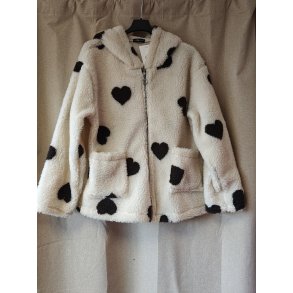 Jakke Teddy Hjerte Off White