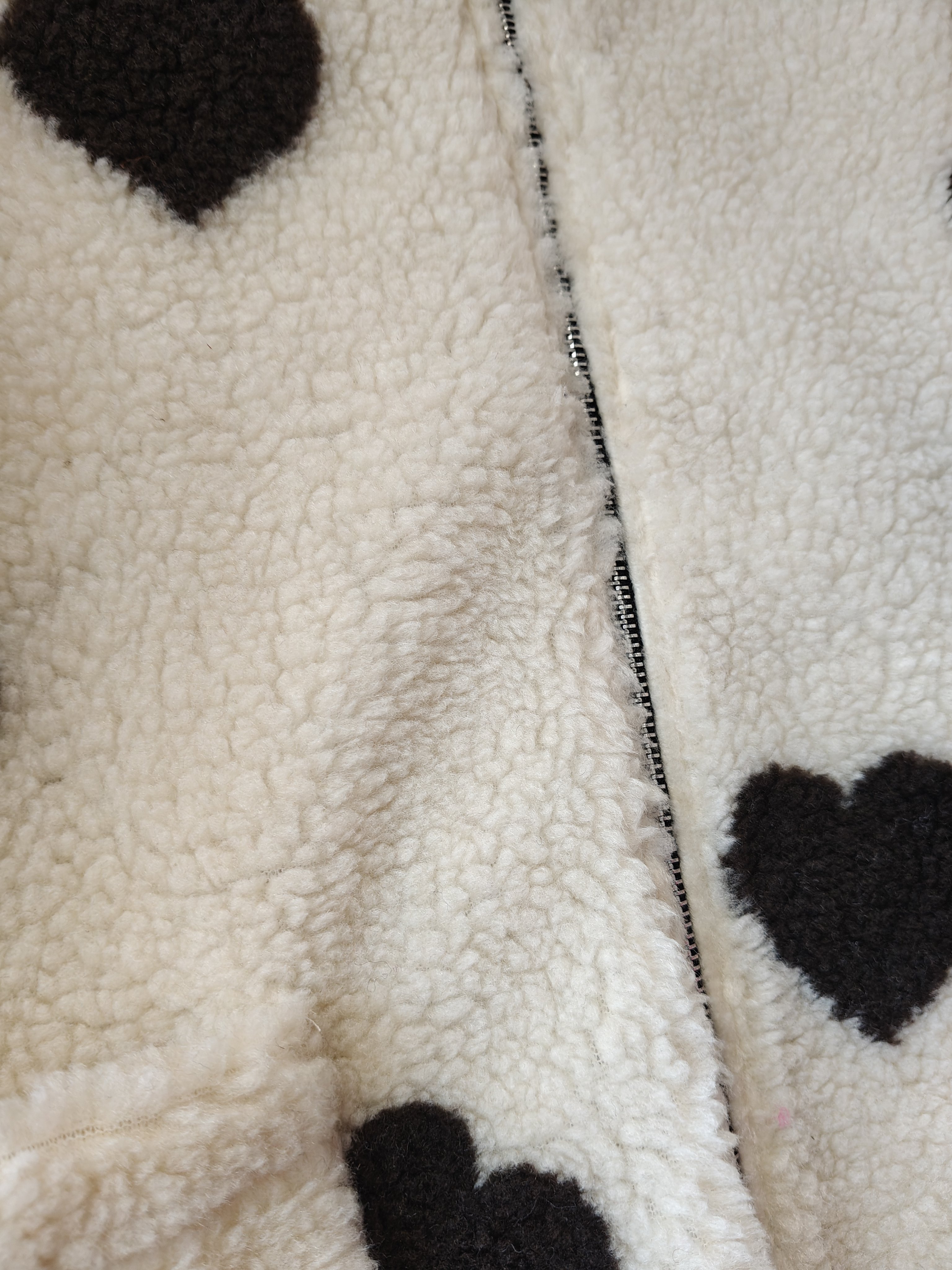 Jakke Teddy Hjerte Off White