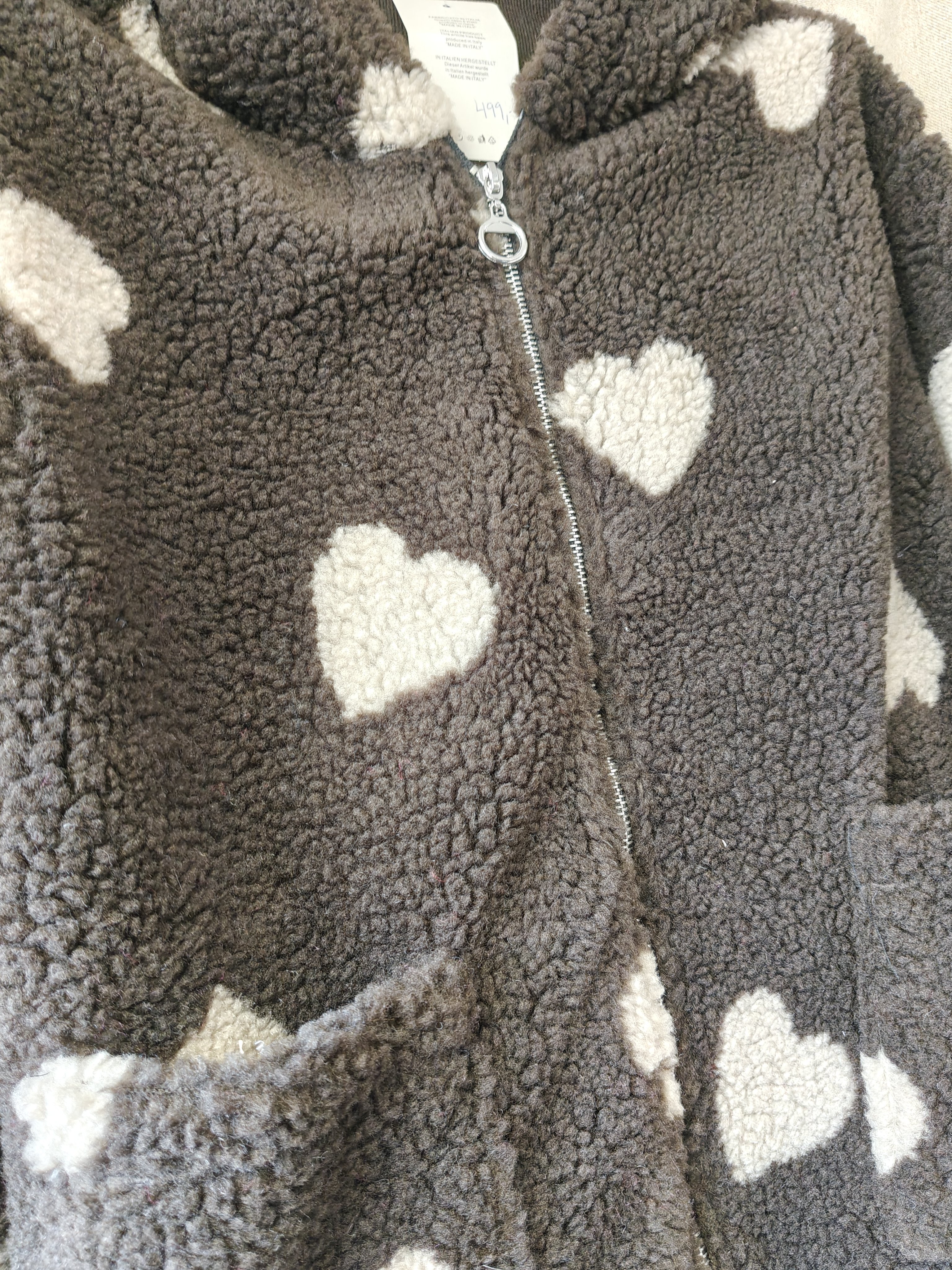 Jakke Teddy Hjerte Choco
