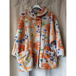 Jakke Uld Med Mnster Sand