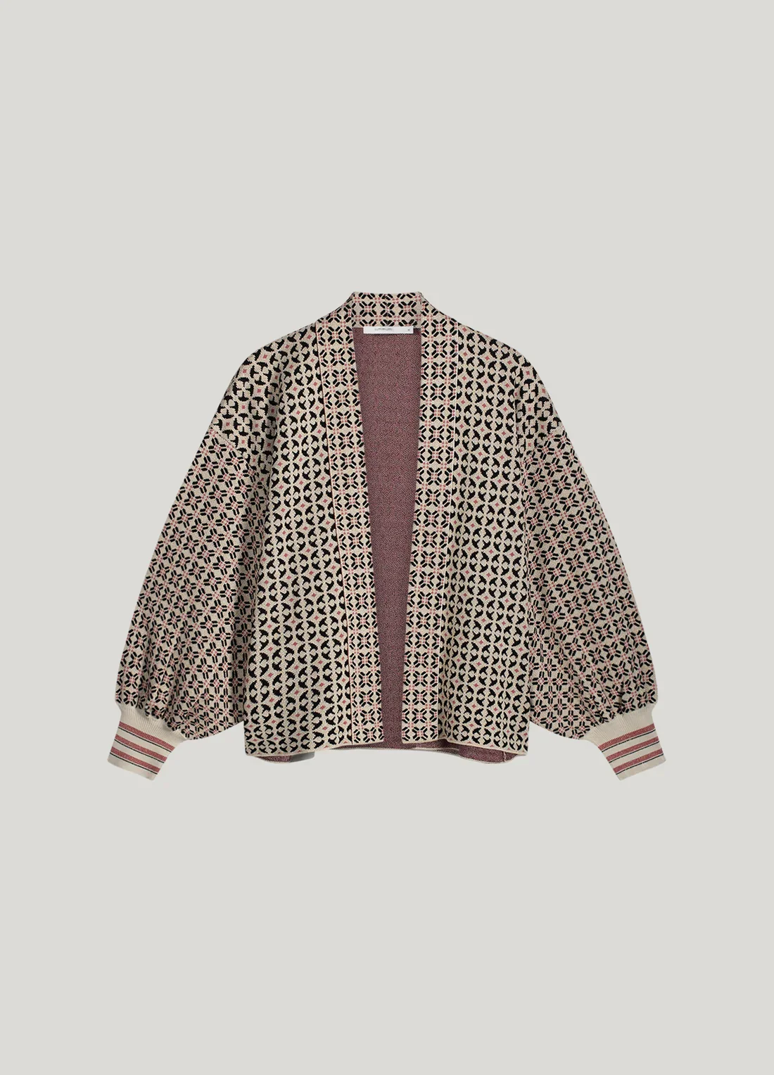 Cardigan med let glimmer og uden knapper