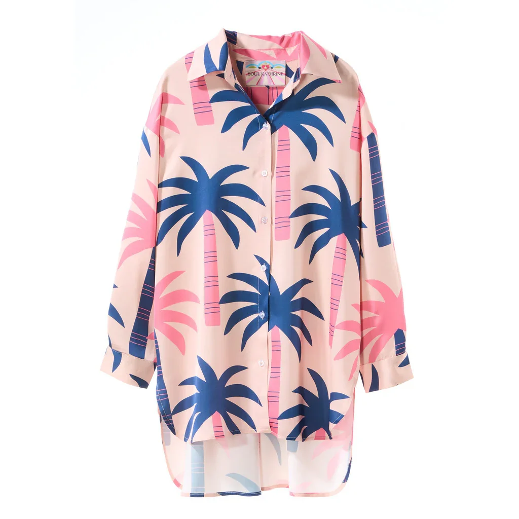 Bluse - Lisa Blouse - Pink Palm