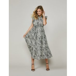 Kjole ruffles flowers on coton