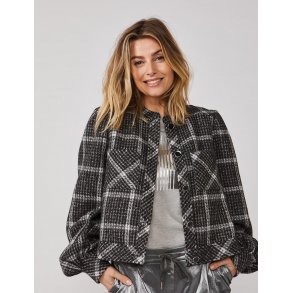 Jakke med tern og pufrmer