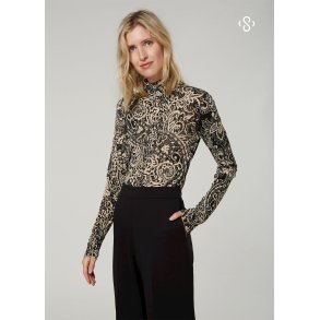 Bluse Mockneck on mesh