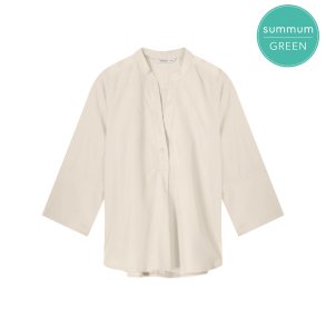 Bluse med v-hals og slids i rmet