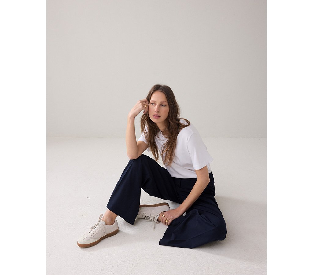Trousers viscose blend stretch - Midnight Blue