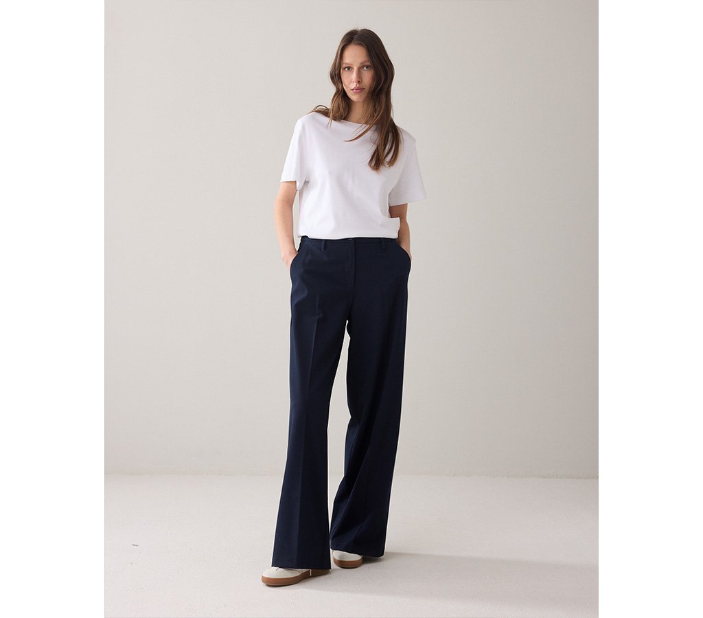 Trousers viscose blend stretch - Midnight Blue