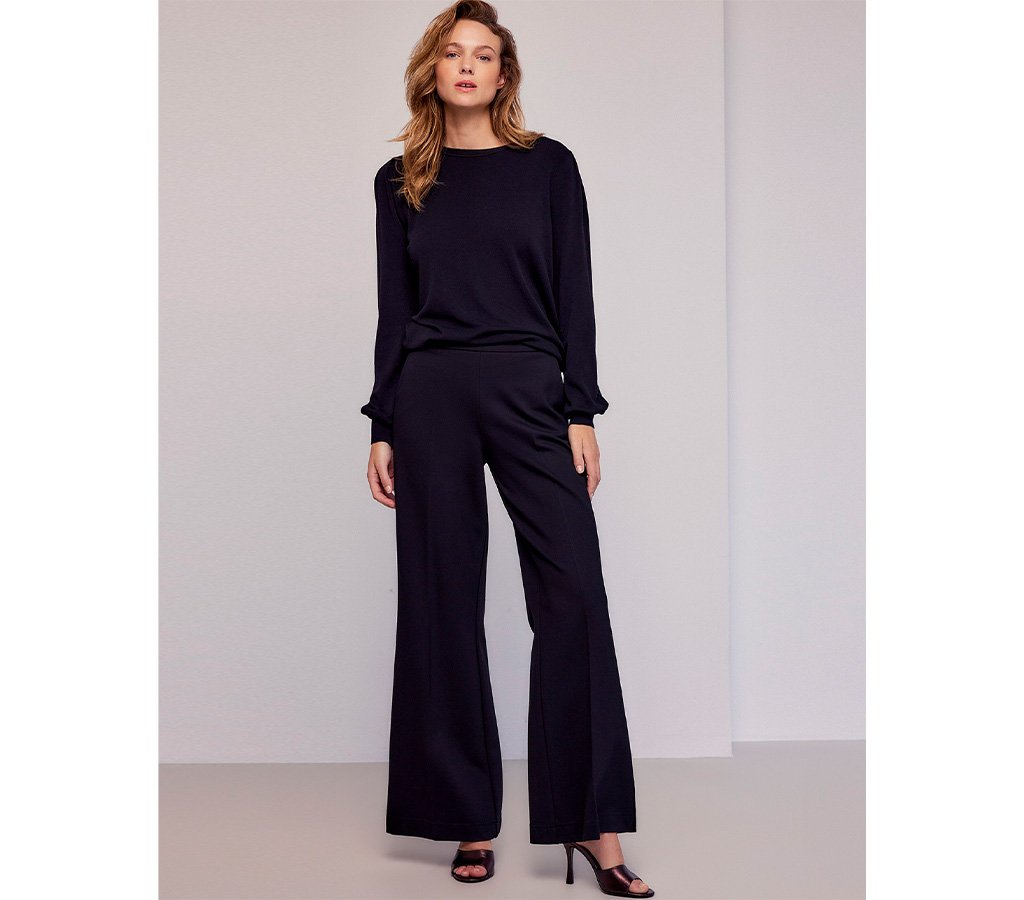 Boot Cut Punto Milano Bukser - sort